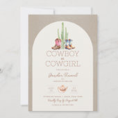 Einladung von Cowboy oder Cowgirl Gender (Vorderseite)