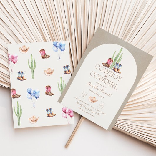 Einladung von Cowboy oder Cowgirl Gender