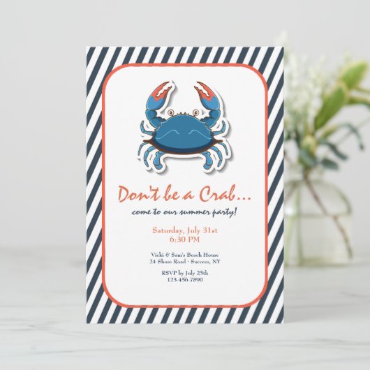 Einladung von Crab (Stehend Vorderseite)