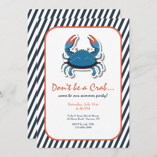 Einladung von Crab (Vorne/Hinten)