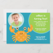 Einladung von Crab Birthday Party (Vorderseite)