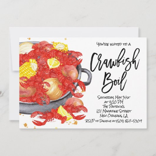 Einladung von Crawfish Boil (Vorderseite)