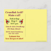 Einladung von Crawfish Boil (Rückseite)