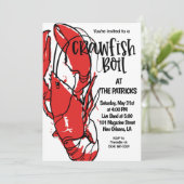 Einladung von Crawfish Boil (Stehend Vorderseite)