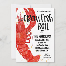 Einladung von Crawfish Boil