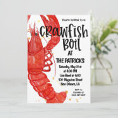 Einladung von Crawfish Boil (Stehend Vorderseite)