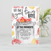 Einladung von Crawfish Boil (Stehend Vorderseite)