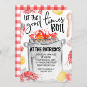 Einladung von Crawfish Boil (Vorne/Hinten)