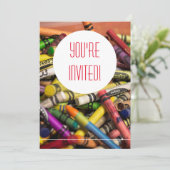 Einladung von Crayon (Stehend Vorderseite)