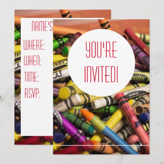 Einladung von Crayon (Vorne/Hinten)