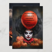 Einladung von Creepy Halloween (Vorne/Hinten)