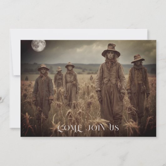 Einladung von Creepy People Halloween-Party (Vorderseite)