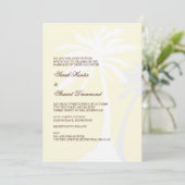 Einladung von Creme Palm Tree (Stehend Vorderseite)