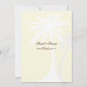 Einladung von Creme Palm Tree (Rückseite)