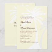 Einladung von Creme Palm Tree (Vorne/Hinten)