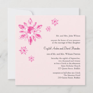 Einladung von Crystal zur Hochzeit (pink)