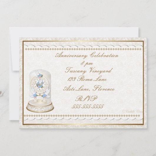 Einladung von Cuddle Creek® Vintag Dove (Rückseite)