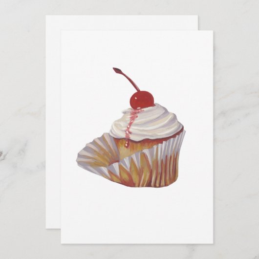 Einladung von Cupcake (Vorne/Hinten)