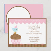 Einladung von Cupcake Geburtstagsparty (Vorne/Hinten)