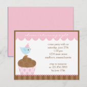 Einladung von Cupcake Geburtstagsparty (Vorne/Hinten)