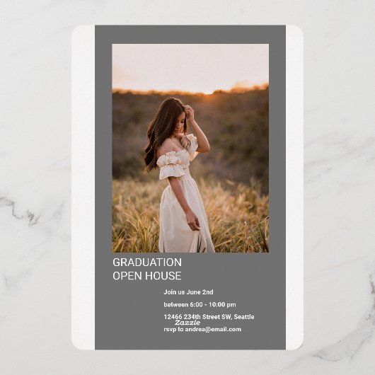 Einladung von Curly Headline-Abschlüssen (Rückseite)