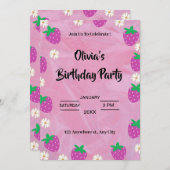 Einladung von Custom Birthday Party | Editierbare (Vorne/Hinten)
