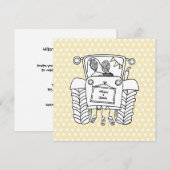 Einladung von Custom Country Wedding Traktor (Vorne/Hinten)