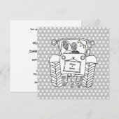 Einladung von Custom Country Wedding Traktor (Vorne/Hinten)