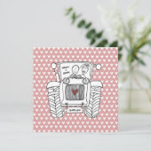 Einladung von Custom Country Wedding Traktor (Stehend Vorderseite)