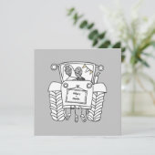 Einladung von Custom Country Wedding Traktor (Stehend Vorderseite)