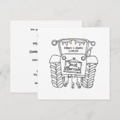 Einladung von Custom Country Wedding Traktor (Vorne/Hinten)