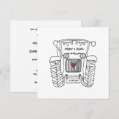 Einladung von Custom Country Wedding Traktor (Vorne/Hinten)