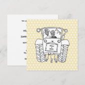 Einladung von Custom Country Wedding Traktor (Vorne/Hinten)