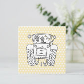 Einladung von Custom Country Wedding Traktor (Stehend Vorderseite)