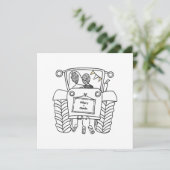 Einladung von Custom Country Wedding Traktor (Stehend Vorderseite)