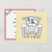 Einladung von Custom Country Wedding Traktor (Vorne/Hinten)
