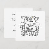 Einladung von Custom Country Wedding Traktor (Vorne/Hinten)