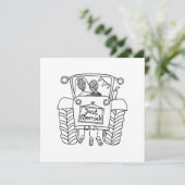 Einladung von Custom Country Wedding Traktor (Stehend Vorderseite)
