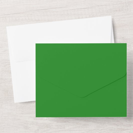 Einladung von Custom Forest Green & White All-in-O (Rückseite)