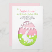 Einladung von Cutout Ostereier (Vorne/Hinten)