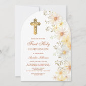 Einladung von Daisies Arch First Communation (Vorderseite)