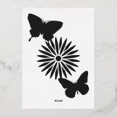 Einladung von Daisis and Butterflies (Rückseite)