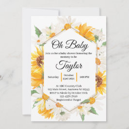 Einladung von Daisy and Sunflower Baby Shower
