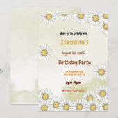 Einladung von Daisy Birthday (Vorne/Hinten)