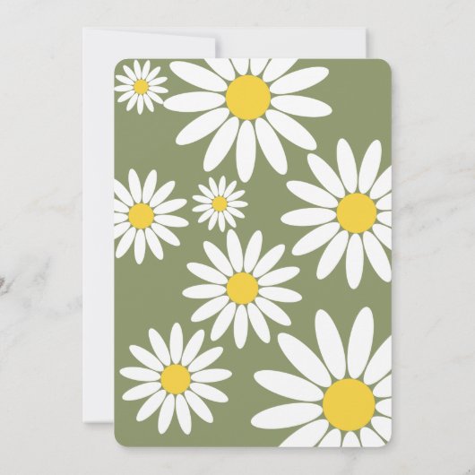 Einladung von Daisy First Birthday (Rückseite)