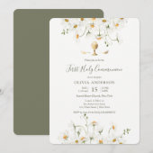 Einladung von Daisy First Communion (Vorne/Hinten)