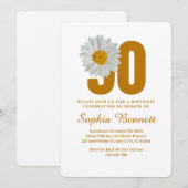 Einladung von Daisy Floral zum 90. Geburtstag (Vorne/Hinten)