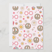 Einladung von Daisy Groovy One Retro 1. Geburtstag (Rückseite)