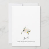 Einladung von Daisy White Floral Wedding V2 (Rückseite)
