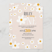 Einladung von Daisy zum 1. Geburtstag (Vorne/Hinten)